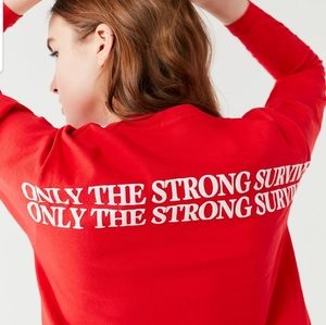 Urban Outfitters long sleeve red crop top
